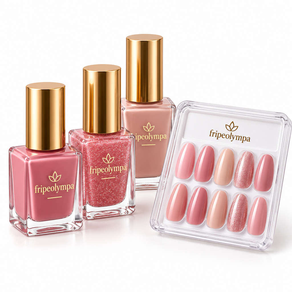 Fripeolympa Nail Polish Set with Press-On Nails